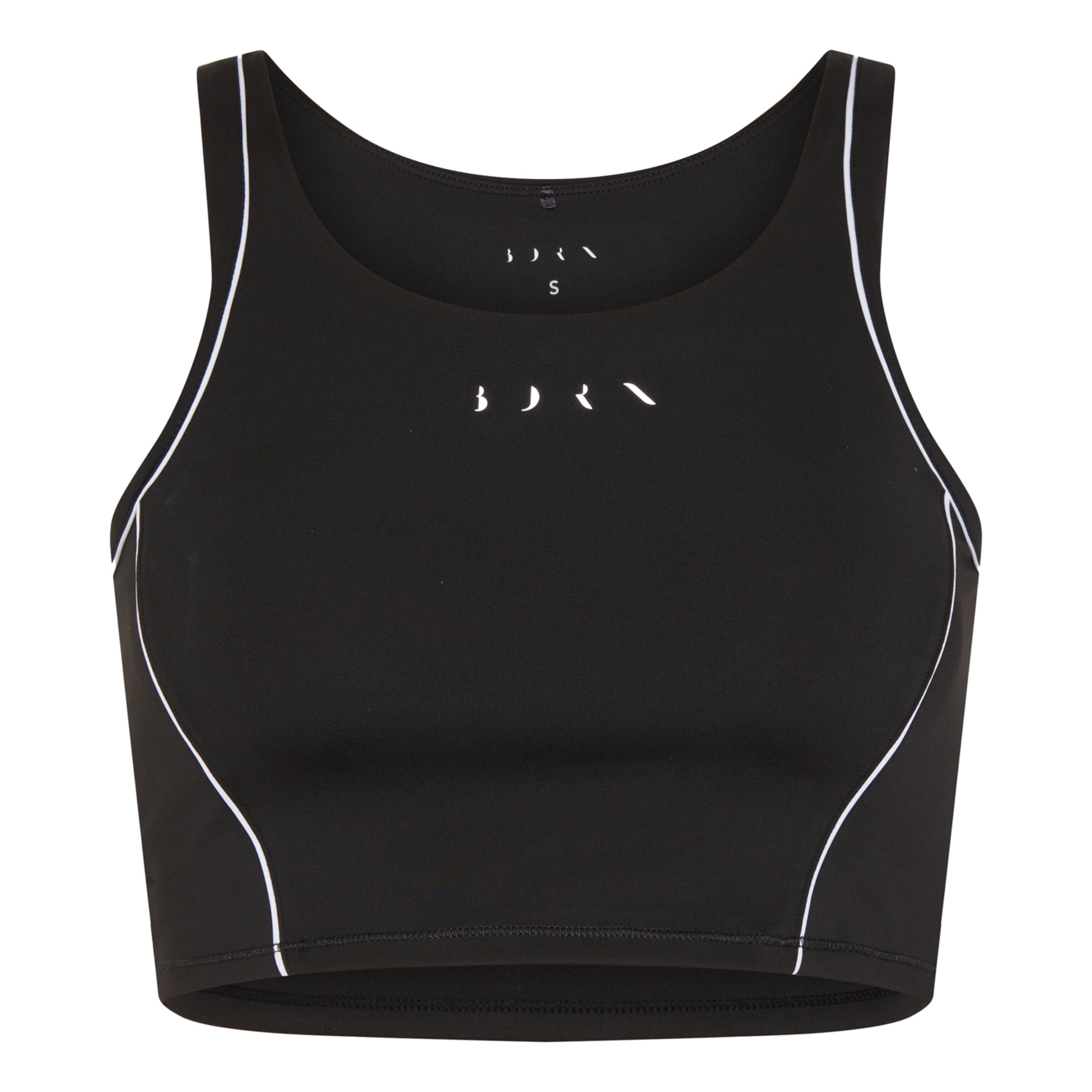 Born Living Yoga Sporttop ' Indra ' in Zwart: voorkant