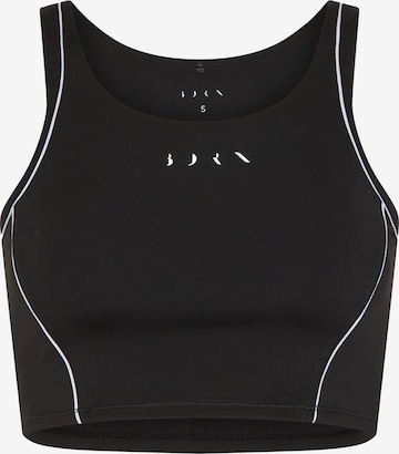 Born Living Yoga Sporttop ' Indra ' in Zwart: voorkant