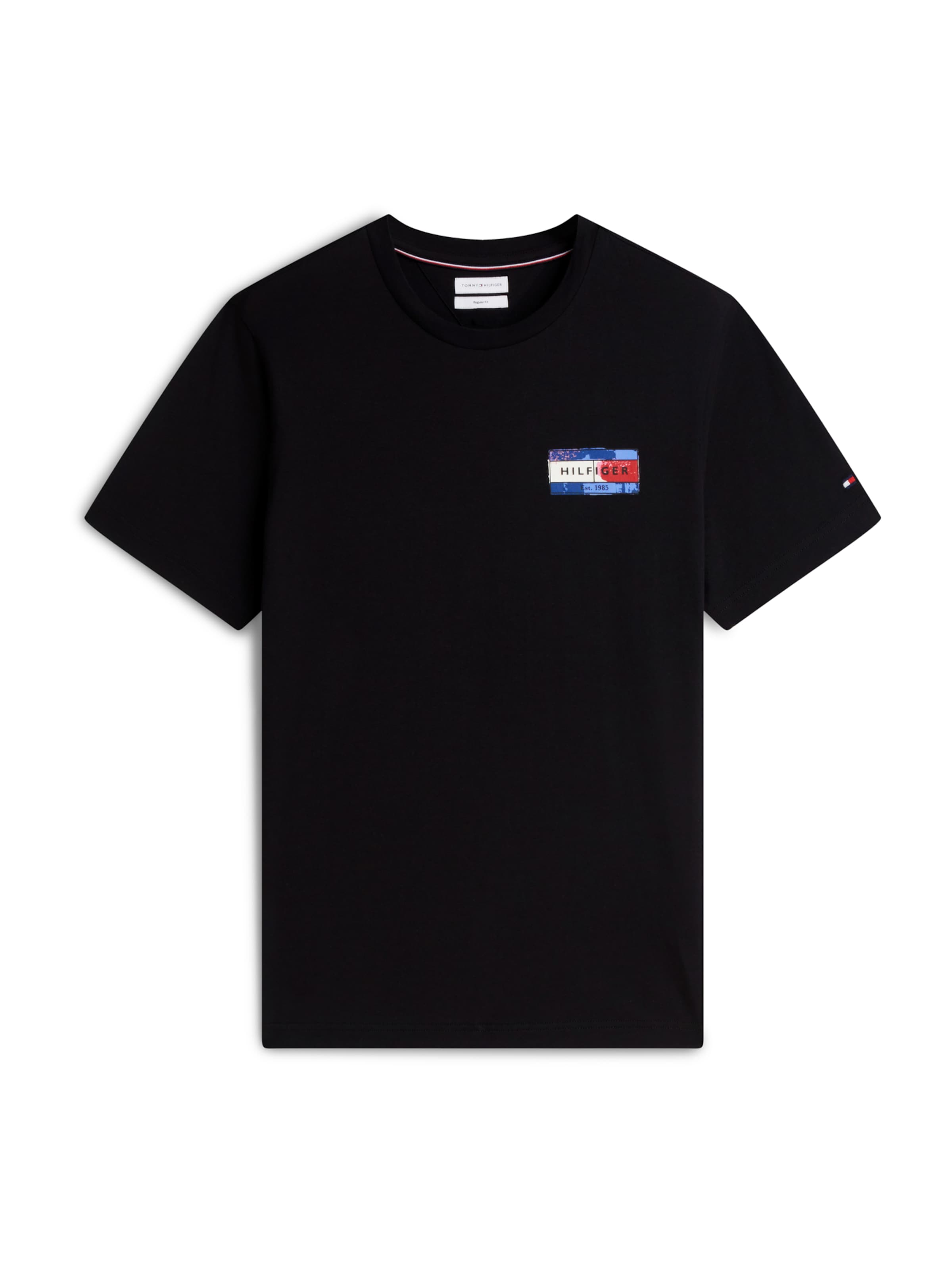 TOMMY HILFIGER - Camisa 'BRAND LOVE' em preto: frente