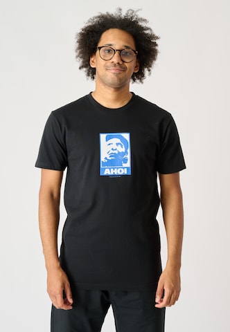 Cleptomanicx T-Shirt 'Ahoi' in Schwarz: predná strana