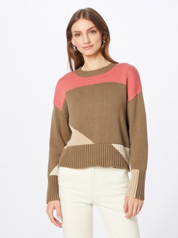 MOS MOSH Sweater in Brown: front