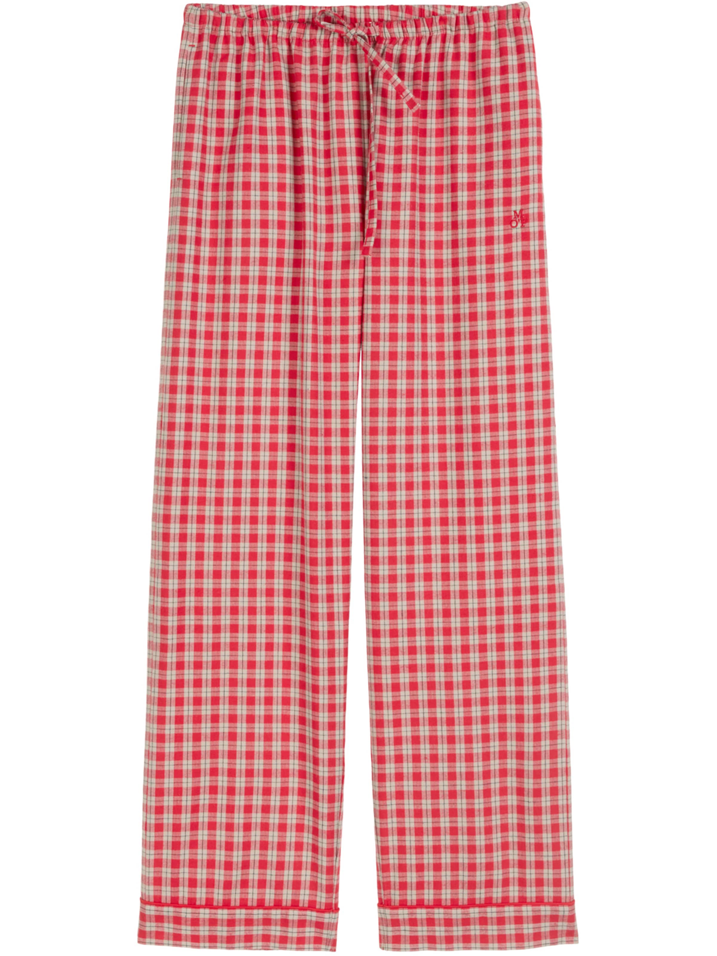 Marc O'Polo Pyjamahose in knallrot / schwarz / weiß, Produktansicht