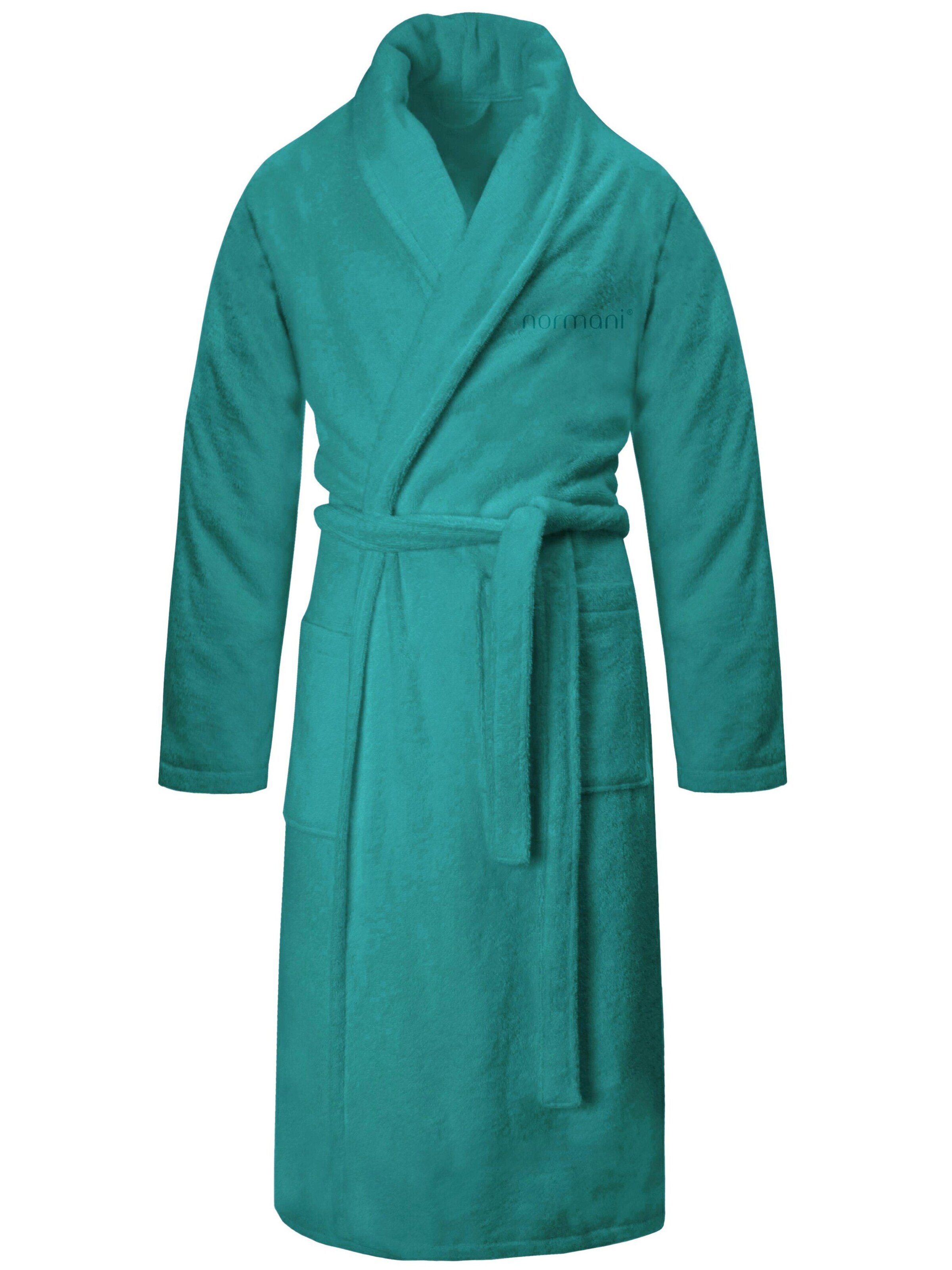 Peignoir long normani en vert : devant