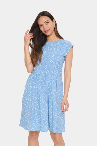 SAINT TROPEZ Šaty 'Gisla' – modrá: přední strana