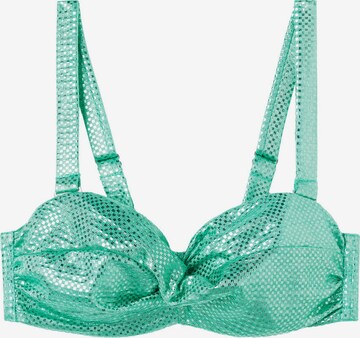 CALZEDONIA Bandeau Bikini Top in Green: front