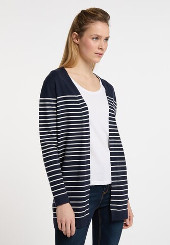 DreiMaster Maritim Gebreid vest 'Kilata' in Blauw: voorkant