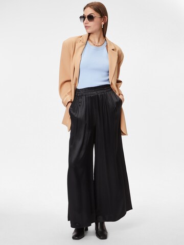 Wide Leg Pantalon Warehouse en noir