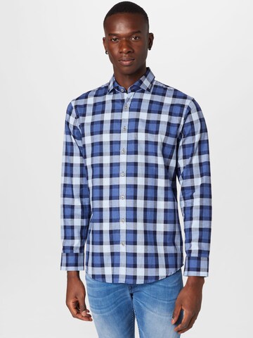 BRAX Regular fit Button Up Shirt 'HAROLD' in Blue: front