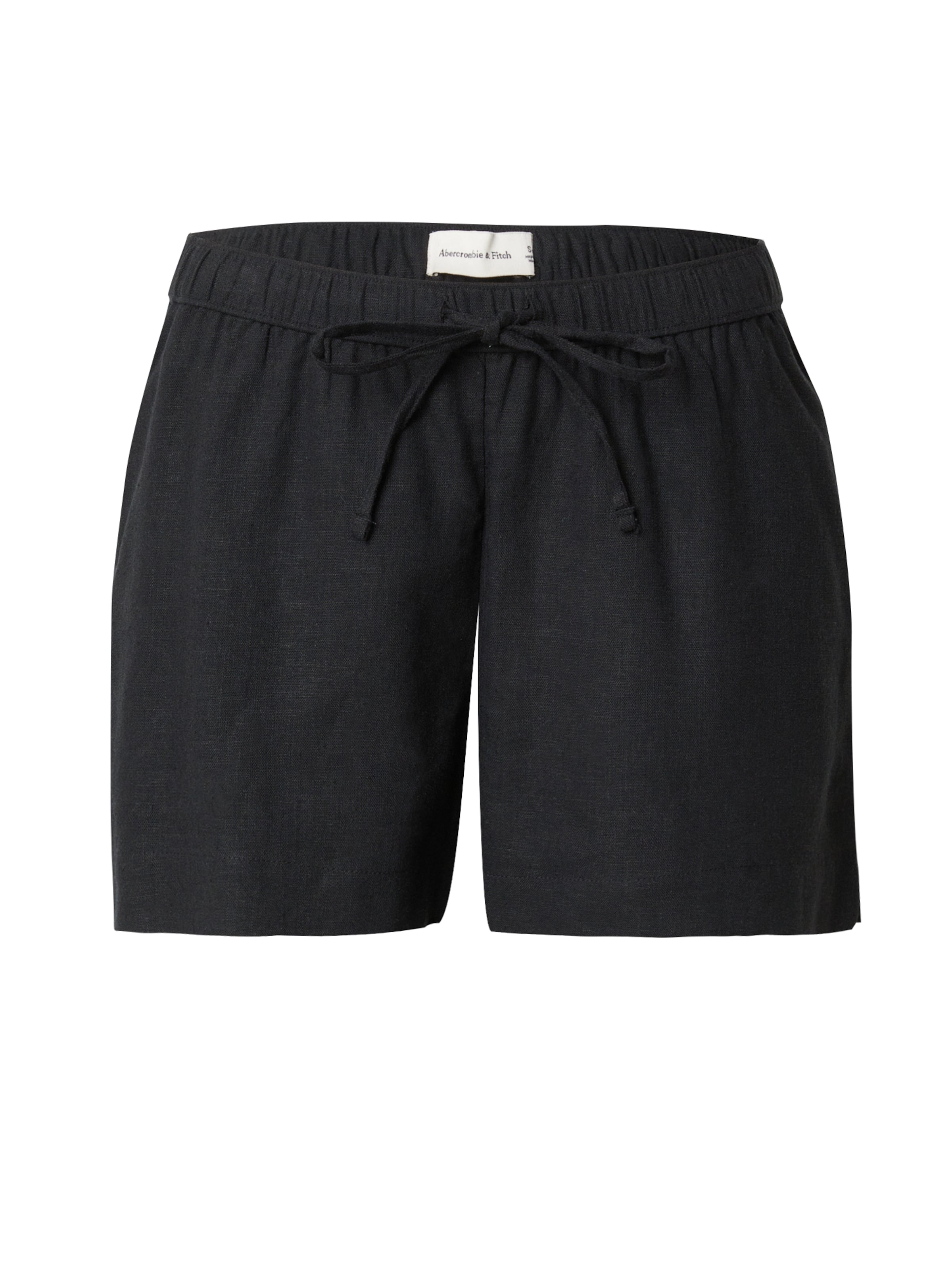 Abercrombie & Fitch regular Παντελόνι σε μαύρο: μπροστά