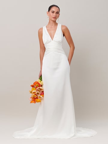 BWLDR - Vestido de noche 'Riviera' en blanco: frente