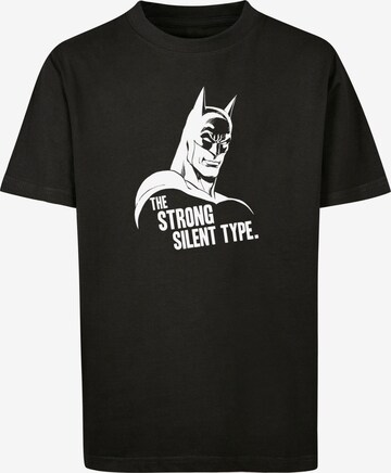 F4NT4STIC Shirt 'Batman Strong Silent' in Zwart: voorkant