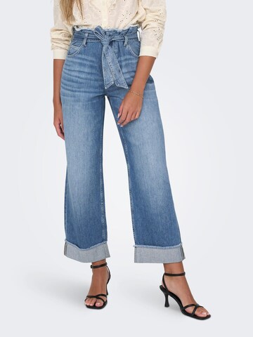 ONLY Wide leg Jeans 'MADDIE' in Blauw: voorkant