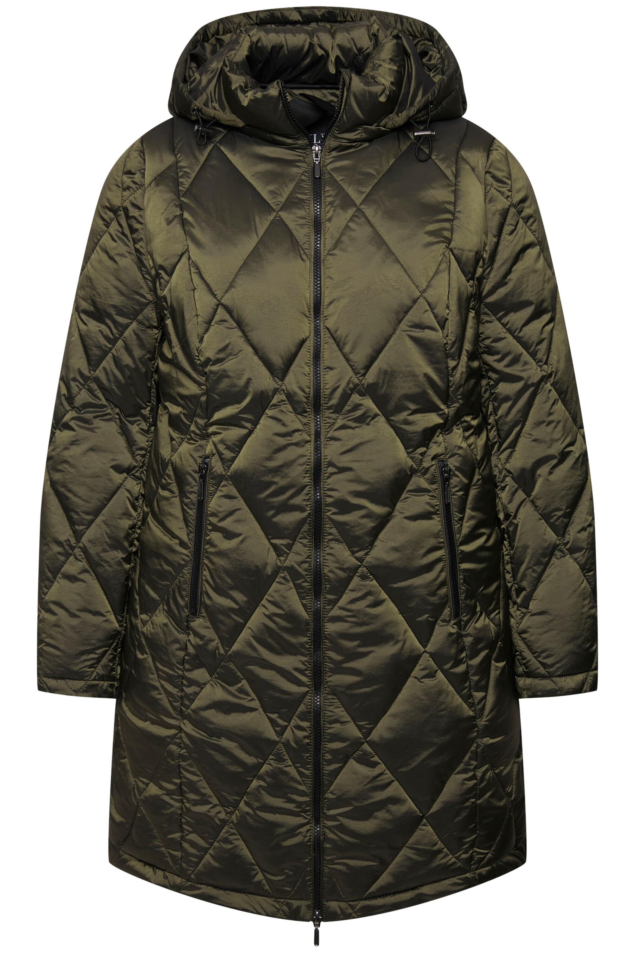 Ulla Popken Tussenjas in Groen: voorkant