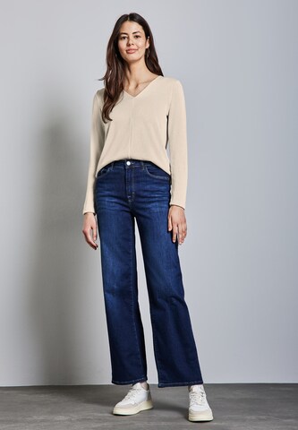 STREET ONE Strick-Look Shirt in Beige