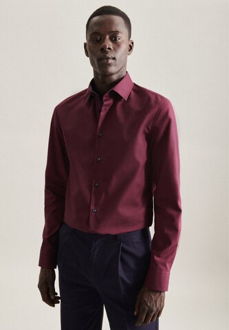 SEIDENSTICKER Slim fit Business shirt in Red