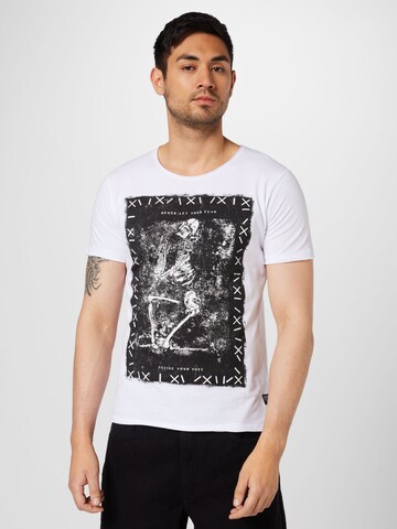 Key Largo T-Shirt 'DECIDE' in Weiß: predná strana