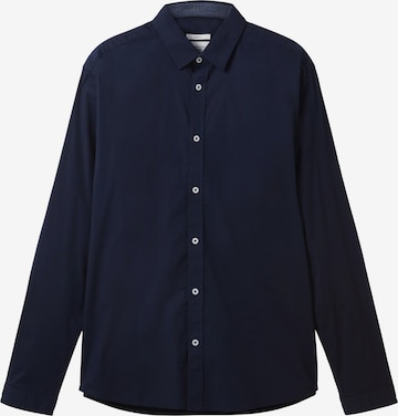 TOM TAILOR Button Up Shirt in Blue: front