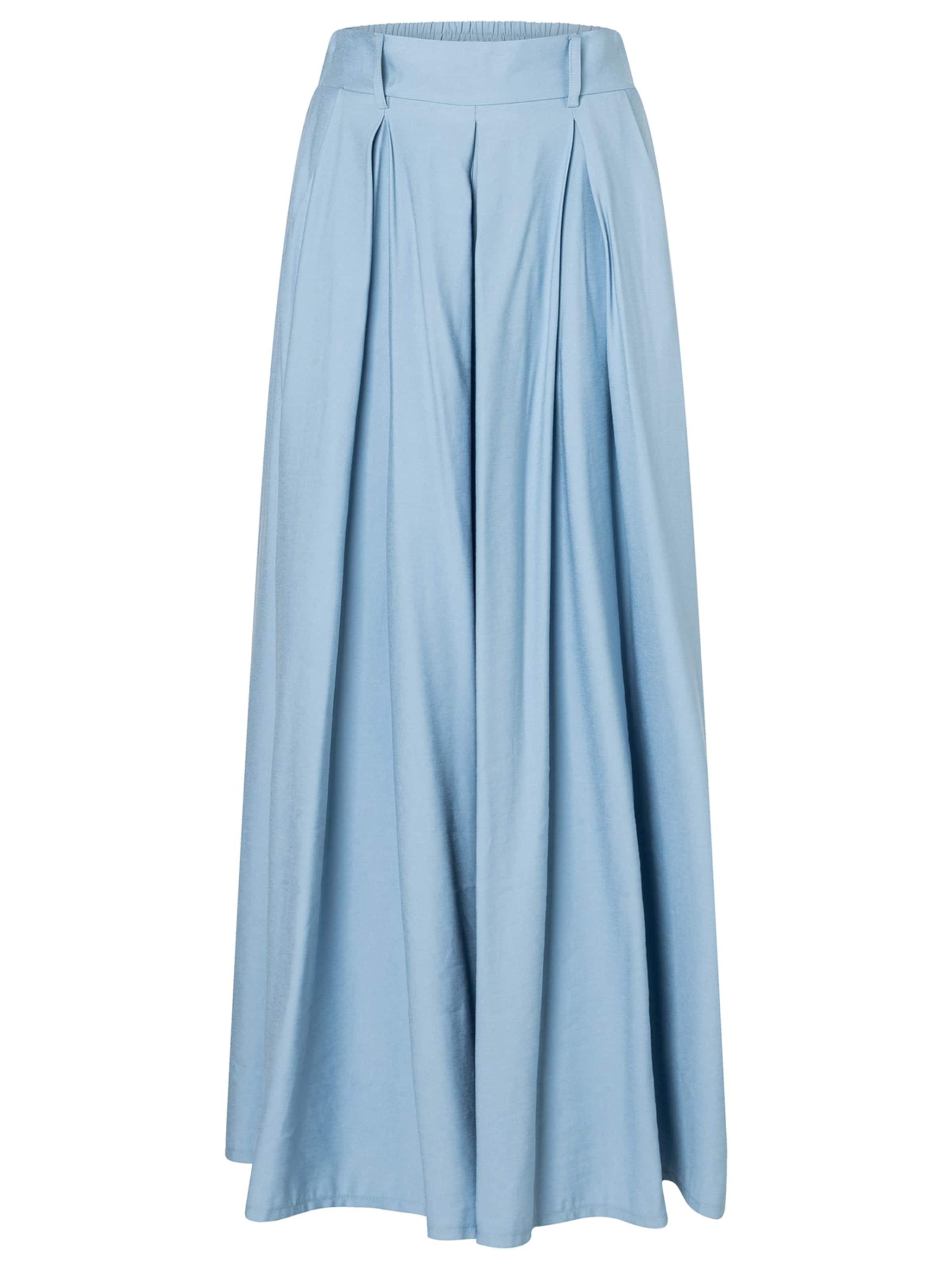 Ana Alcazar Regular Bandplooibroek 'Doria' in Blauw: voorkant