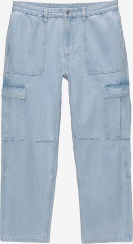 Pull&Bear Loose fit Cargo jeans in Blue: front