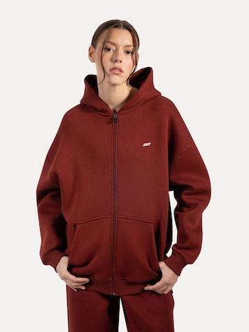 Smilodox Sweatvest in Bruin: voorkant