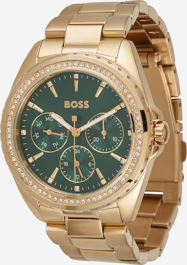 BOSS Black Analoog horloge 'Atea' in de kleur Goud / Smaragd / Wit, Productweergave