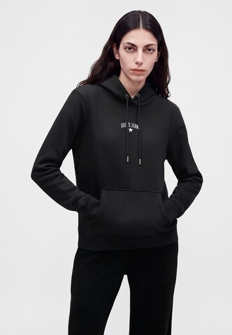 GUESS JEANS Sweatshirt 'STAR' i sort: forside