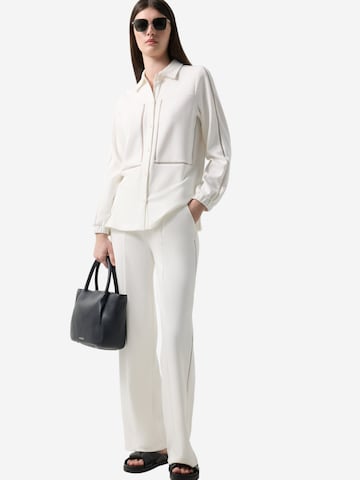 BOGNER Wide Leg Hose 'Ruby' in Weiß