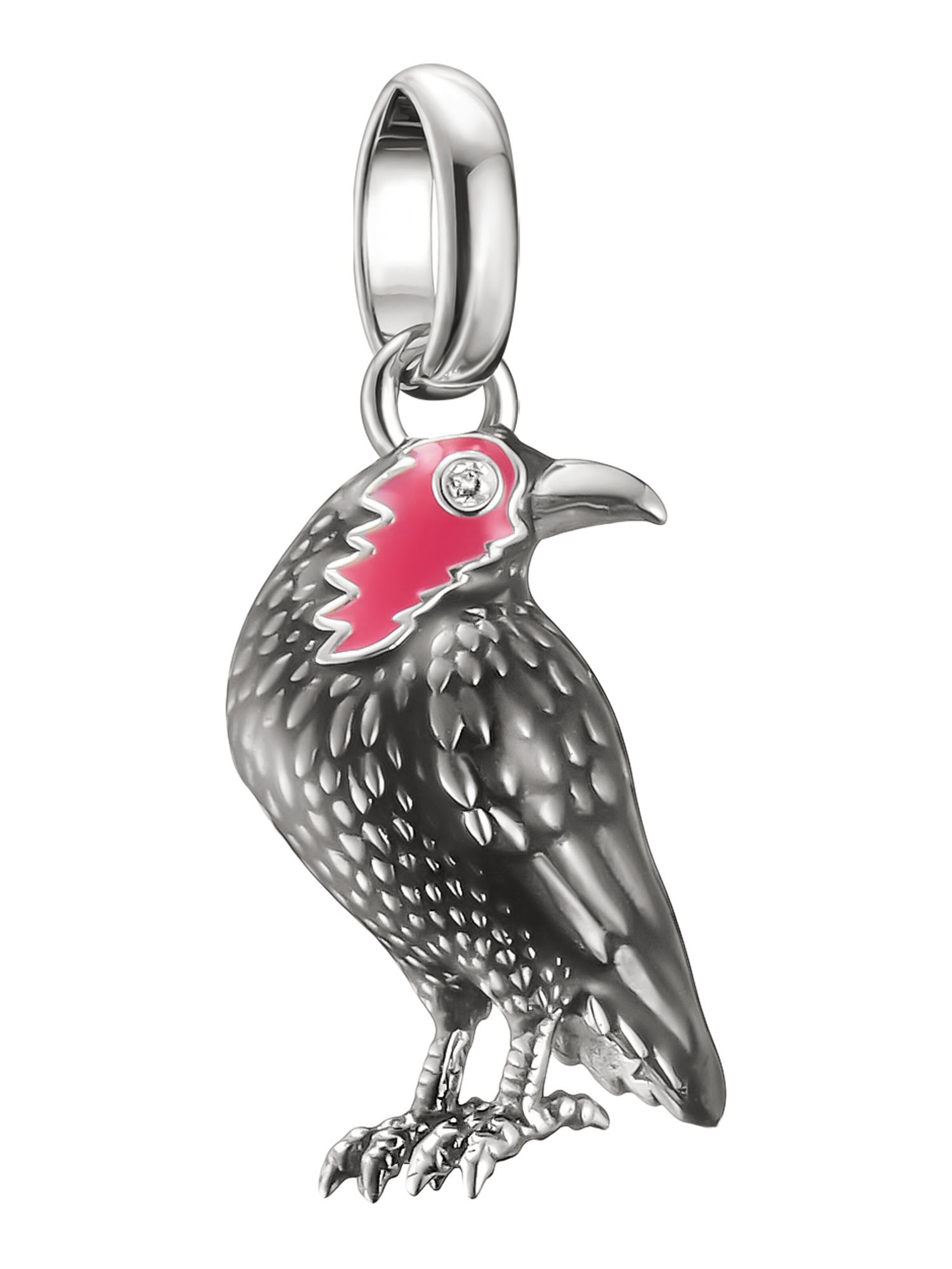 Thomas Sabo Anhänger 'Wednesday Krähe Emaille Connect' in Schwarz