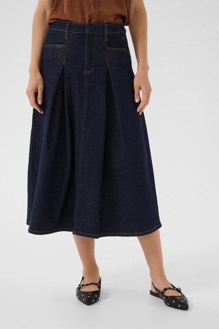 Cream Rok 'Robina' in Blauw: voorkant