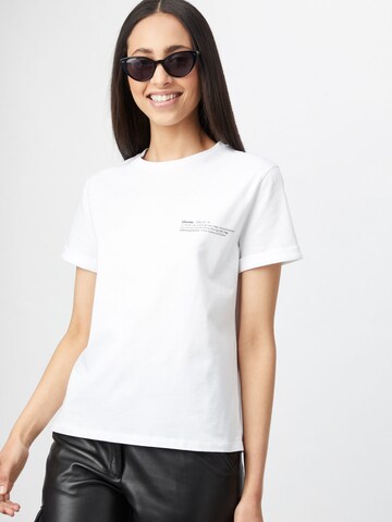 OPUS Тениска 'Serz Bloom' в бяло: отпред