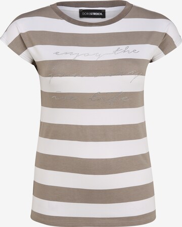 Doris Streich T-Shirt mit Streifen-Muster in Weiß: predná strana