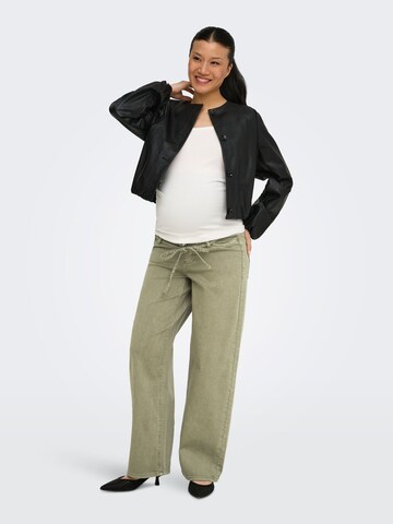 Only Maternity Wide leg Jeans 'OLMGianna' in Groen