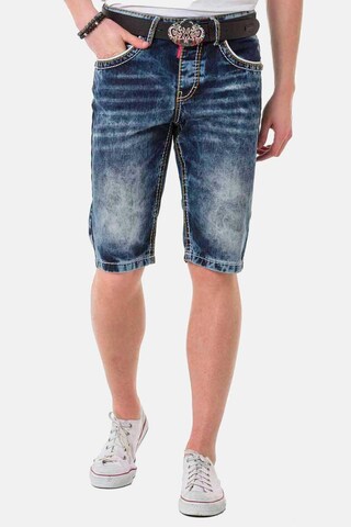 CIPO & BAXX Regular Jeans 'Bermuda' in Blue: front