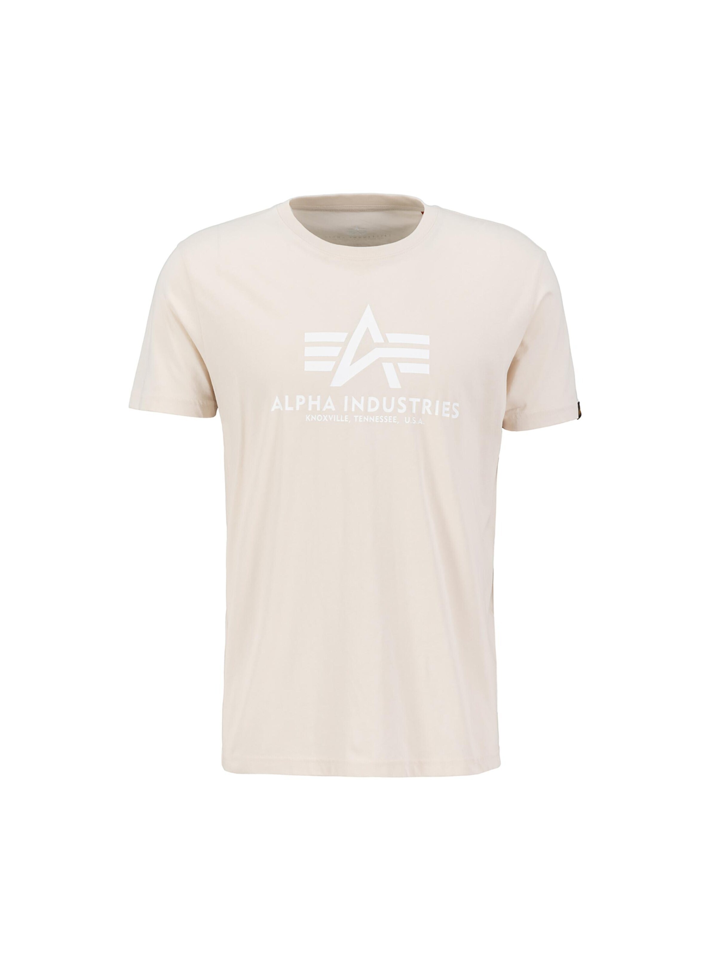 ALPHA INDUSTRIES Shirt 'Basic Logo'‌‌ in Weiß: Vorderseite