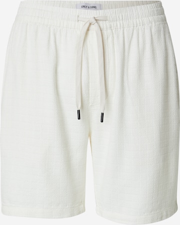 Regular Pantalon 'ONSTel' Only & Sons en blanc : devant