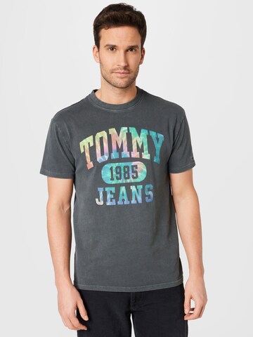 Tommy Jeans Shirt 'Collegiate' in Grijs: voorkant