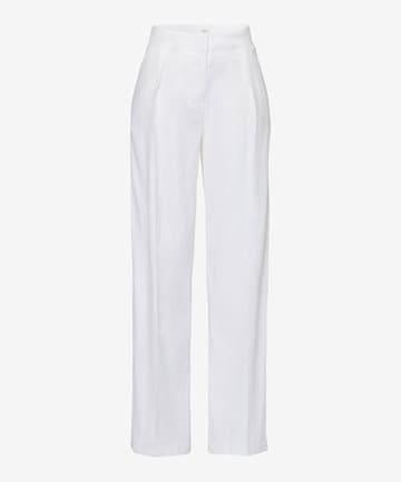 BRAX Pleat-Front Pants 'Maine' in White: front