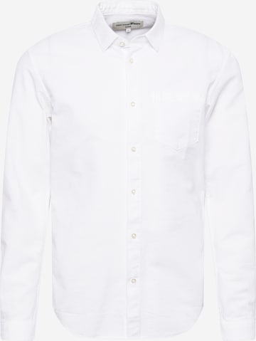 Coupe regular Chemise TOM TAILOR DENIM en blanc : devant