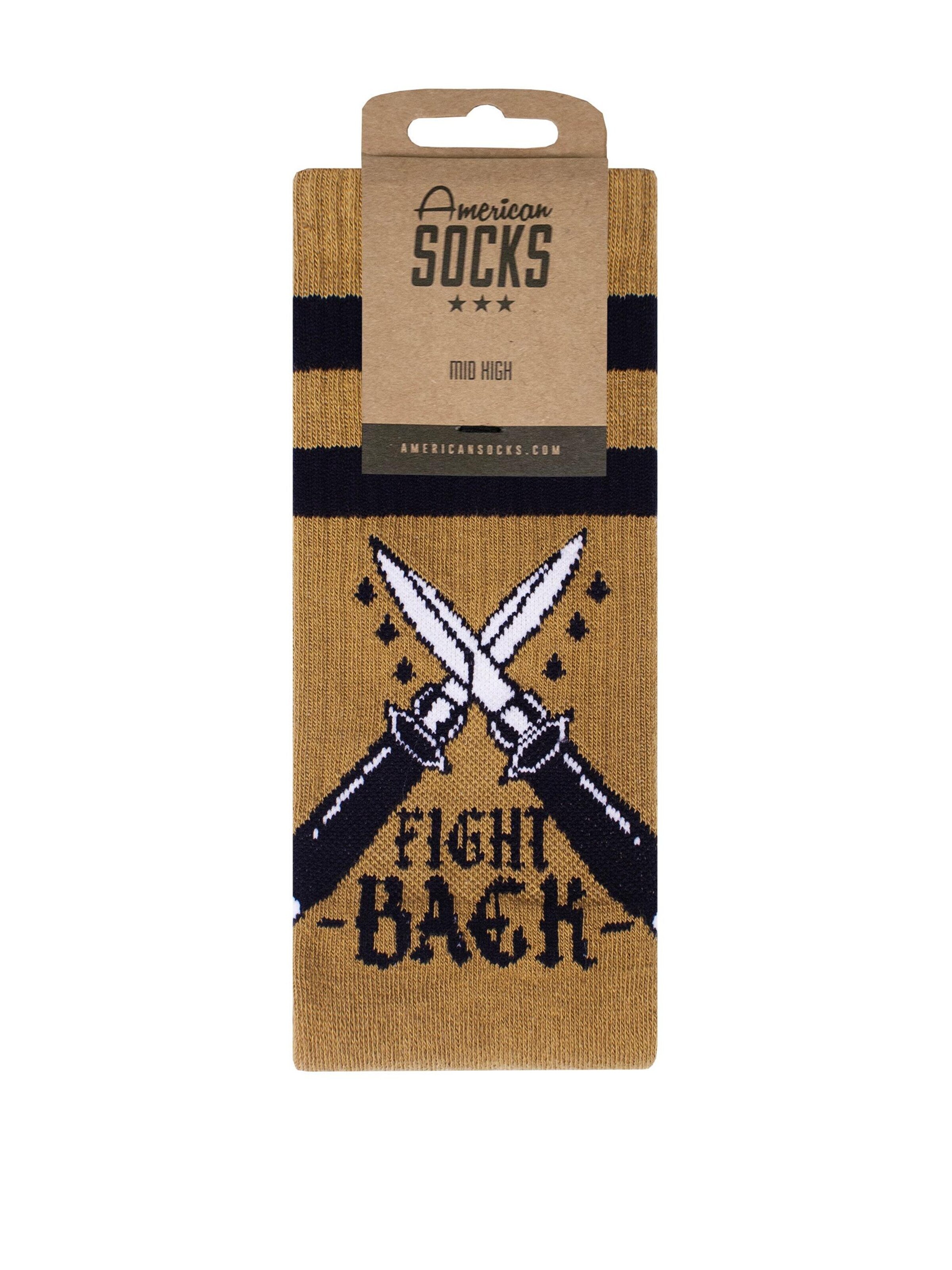 American Socks - Calcetines 'Fight Back' en marrón