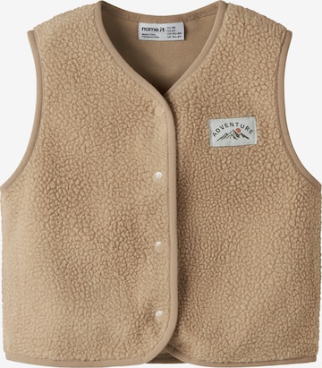 NAME IT Kamizelka 'NMMOWE' w kolorze beżowy: przód