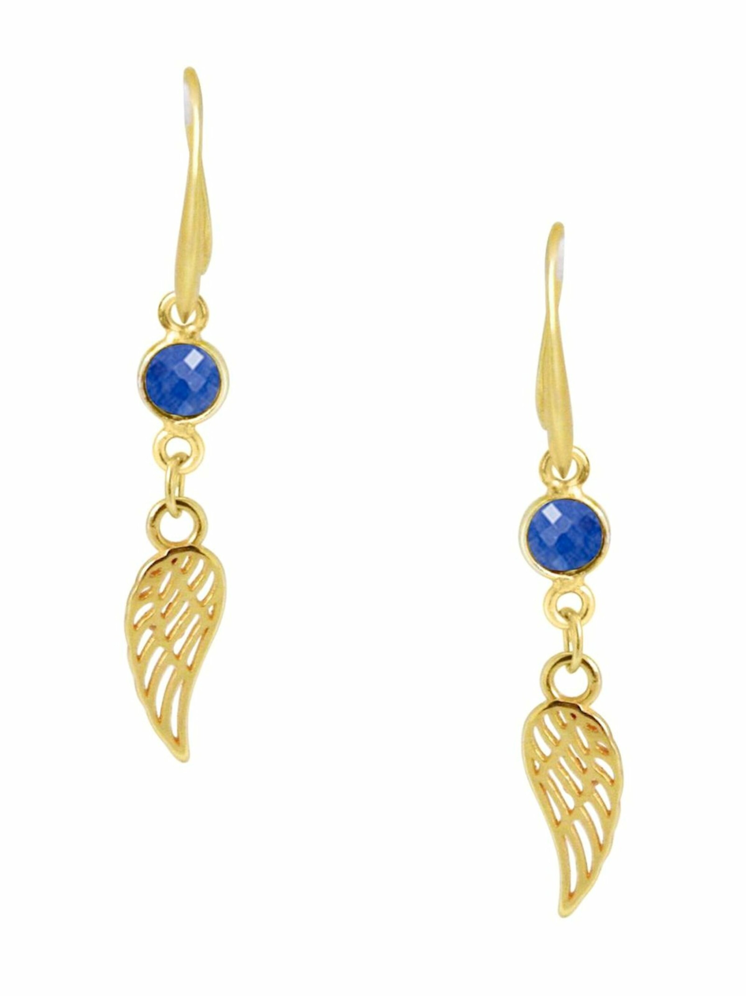 Gemshine Earrings 'Wings' in Gold