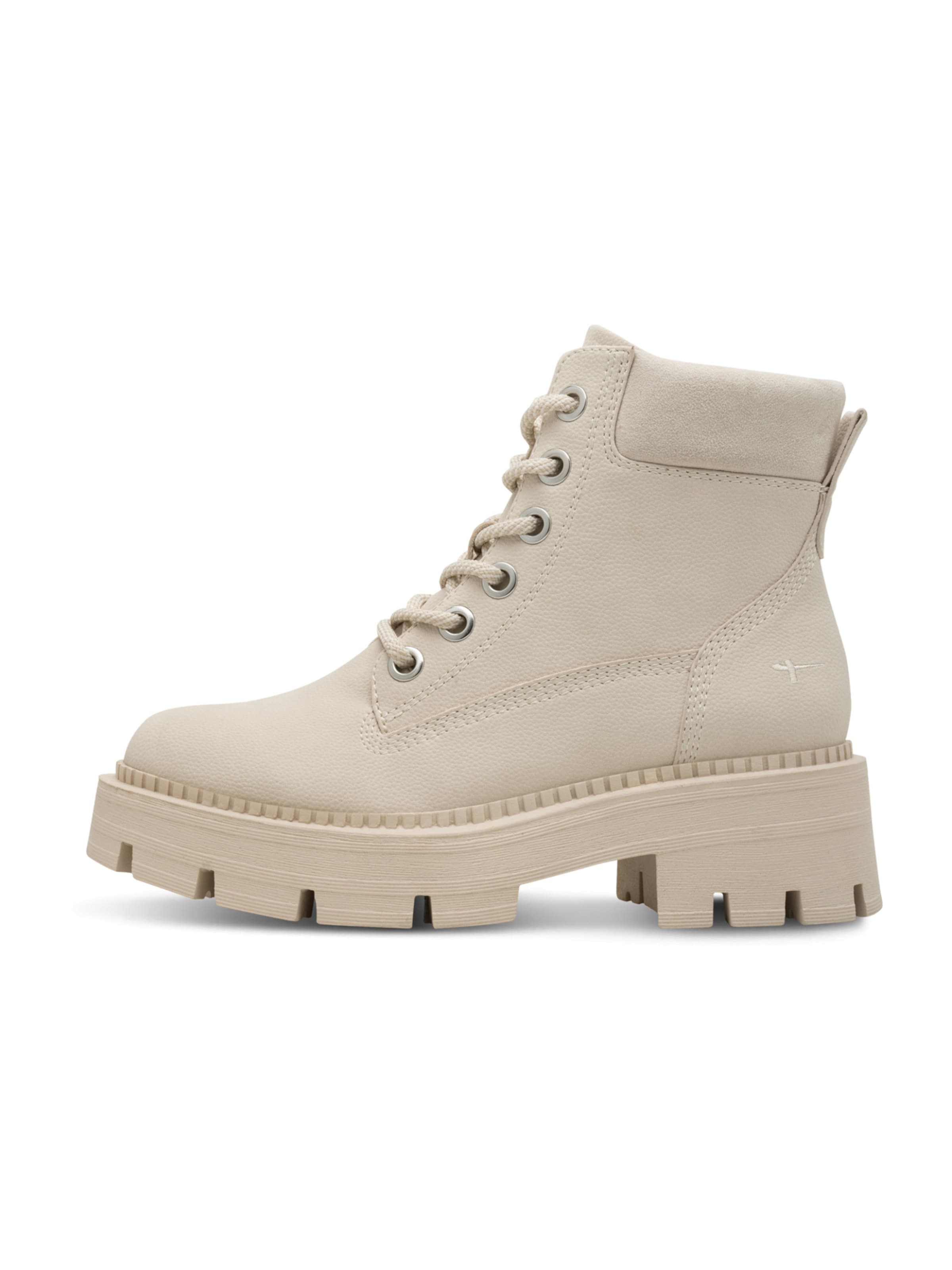 Tamaris Lace-up bootie in Beige