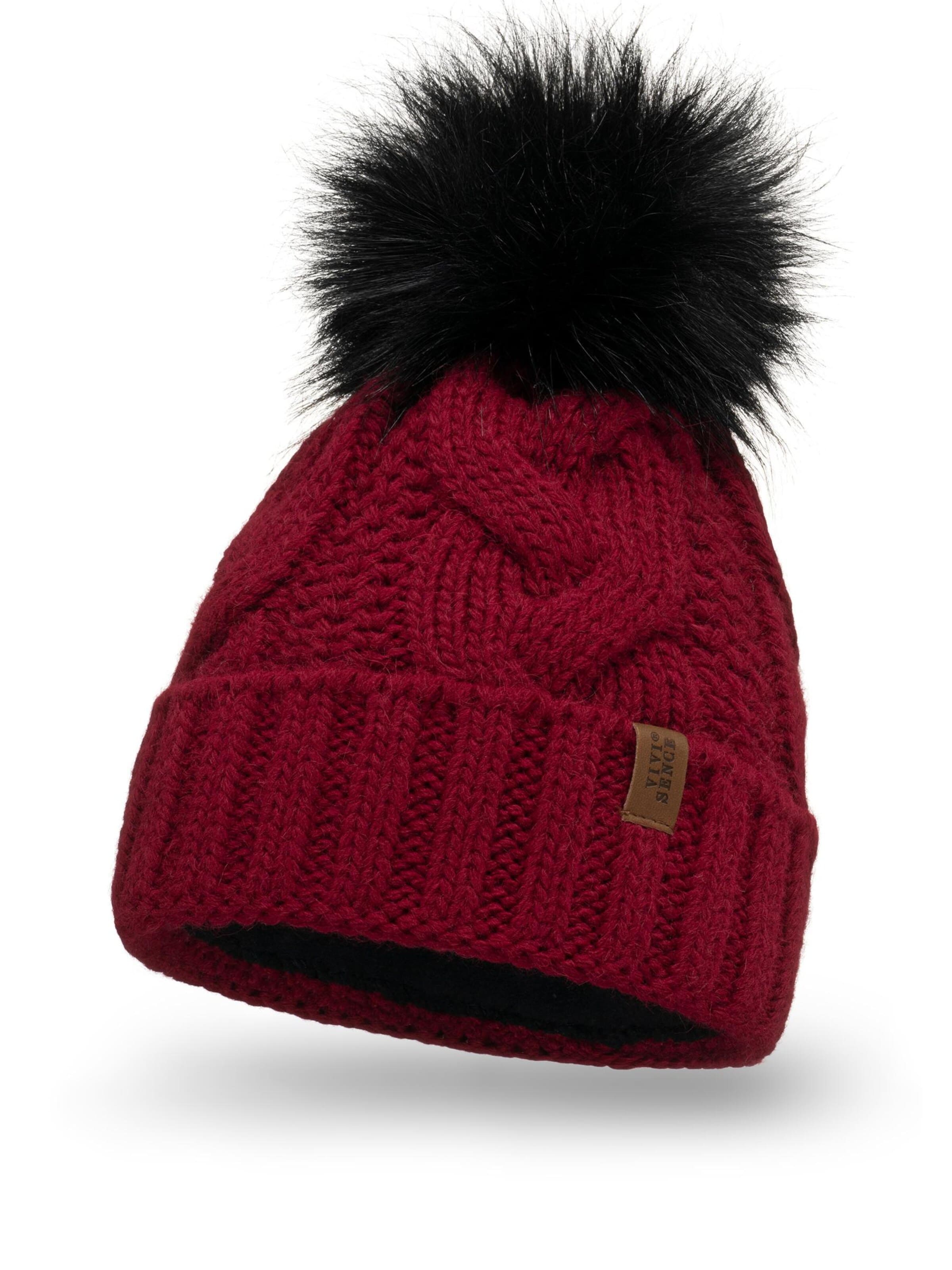 Vivisence Beanie '7014' in Red: front