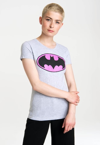 LOGOSHIRT Shirt 'Batman' in Grijs: voorkant