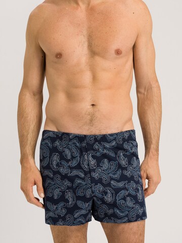 Hanro Boxer shorts ' Fancy Jersey ' in Blue: front