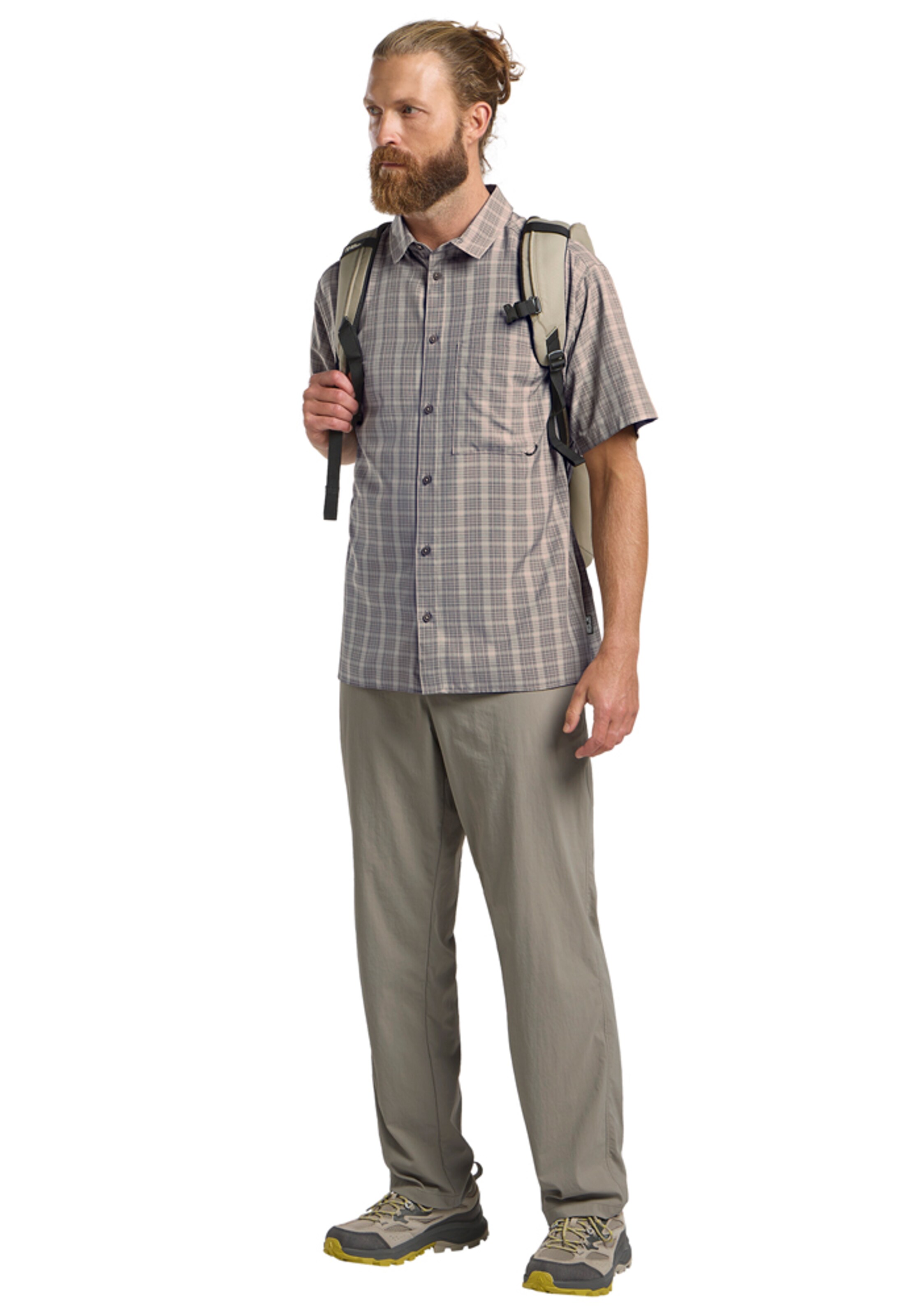 JACK WOLFSKIN Regular Fit Funktionshemd 'Meseta' in Grau