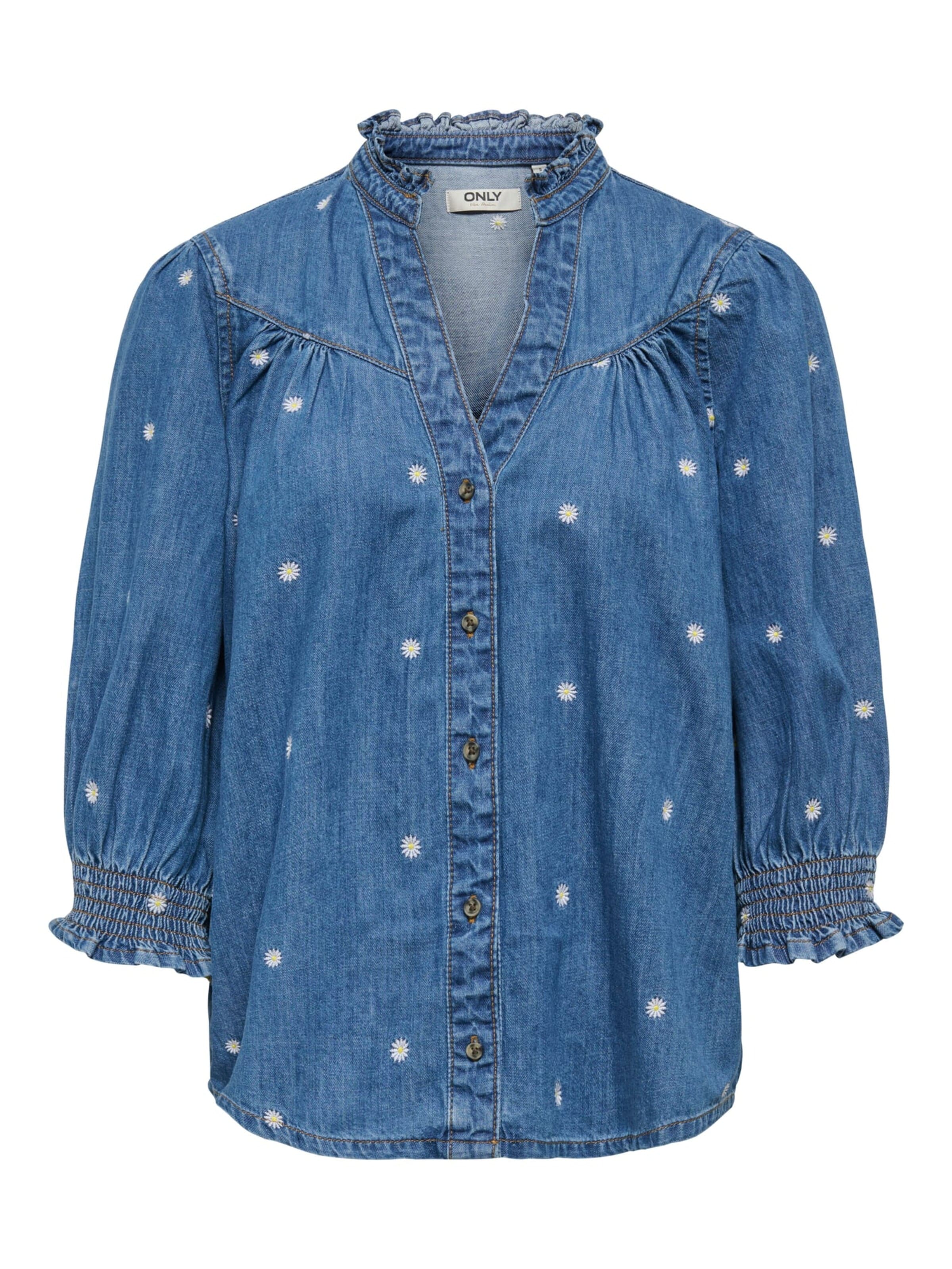 ONLY Blouse 'Raya' in Blauw: voorkant