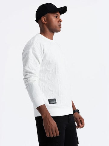 Sweat-shirt Ombre en blanc