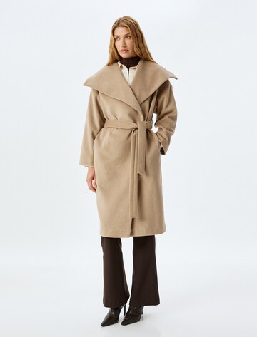 Koton Between-Seasons Coat in Beige: front
