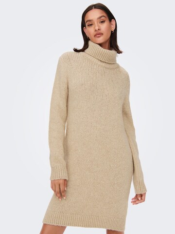 JDY Knitted dress 'Dinea' in Beige